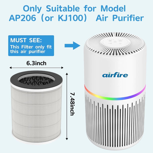 Replacement H13 HEPA Air Purifier Filter for AP206 & KJ100 Air Purifier , Original